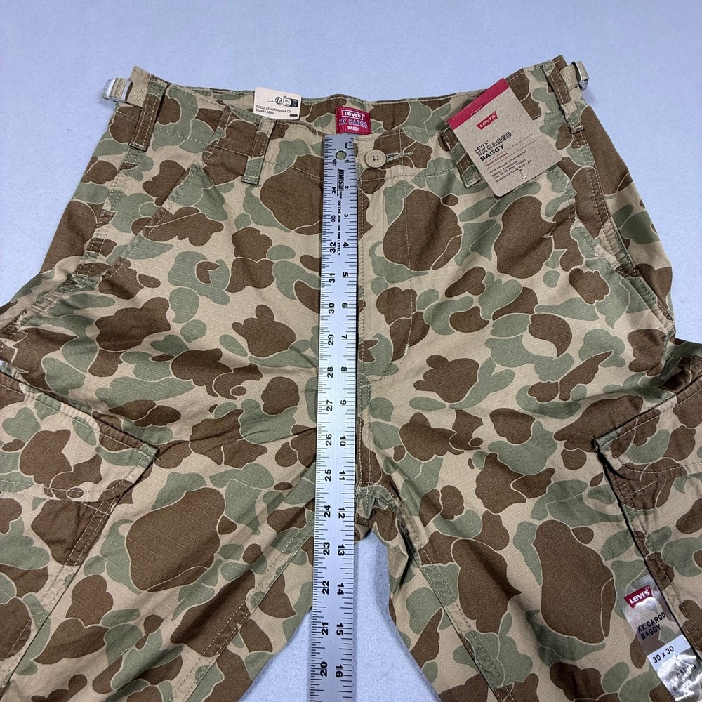 Levi's XX Cargo Baggy Mens 30x30 Brown Camo Ripstop Tapered Leg Pants NWT - Picture 6 of 9